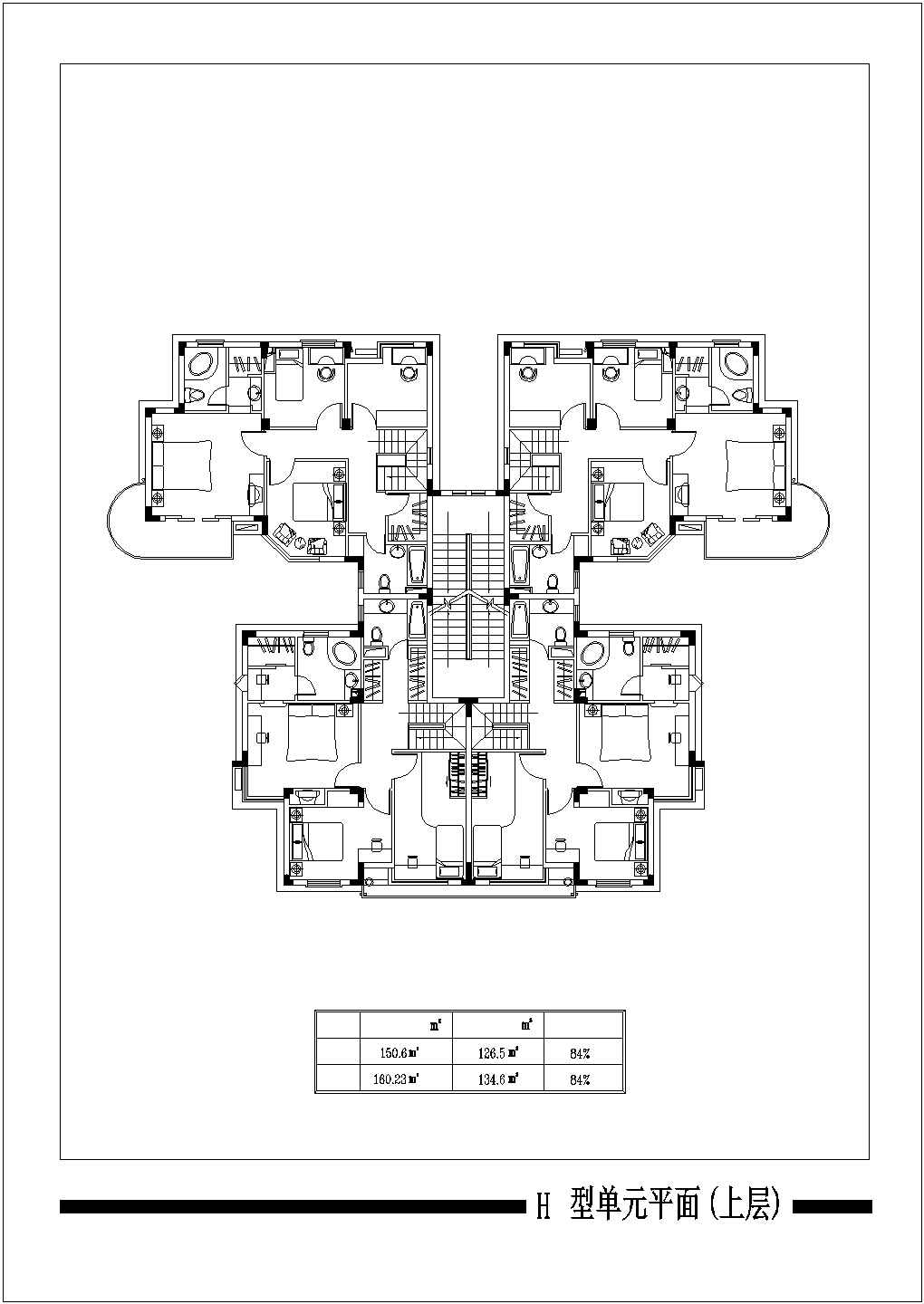 16个住宅经典家居户型室内装修设计CAD全套图纸