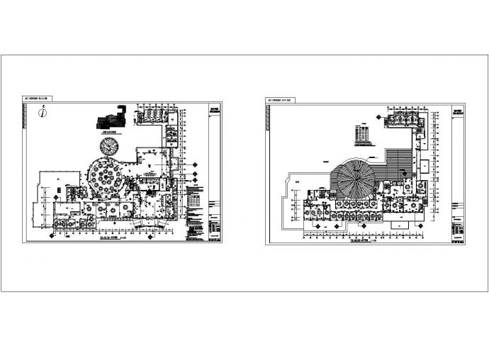 厦门天地人大酒店建筑一二层平面实用设计cad图纸_图1