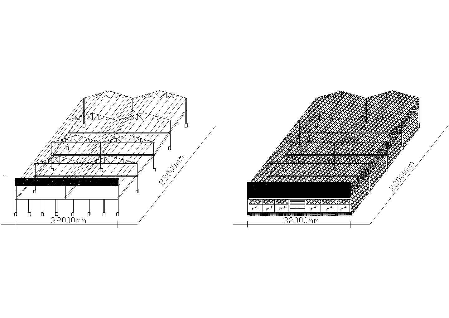 榜头光华古家具展厅钢结构设计CAD详图
