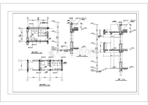 某市六班幼儿园建筑设计CAD图（含设计说明）-图二