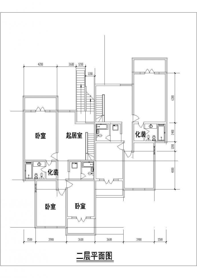 广州市某小区4层砖混结构联排住宅楼建筑设计CAD图纸（6套方案）_图1