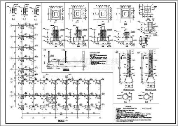 益阳市区结构平面详细建筑施工图-图二