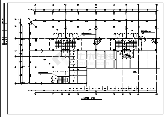 7层底商住宅楼建筑施工cad图，共二十四张-图二
