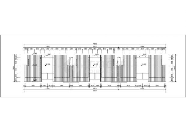 江阴市某小区4100平米6层砖混结构联排住宅楼建筑设计CAD图纸-图一