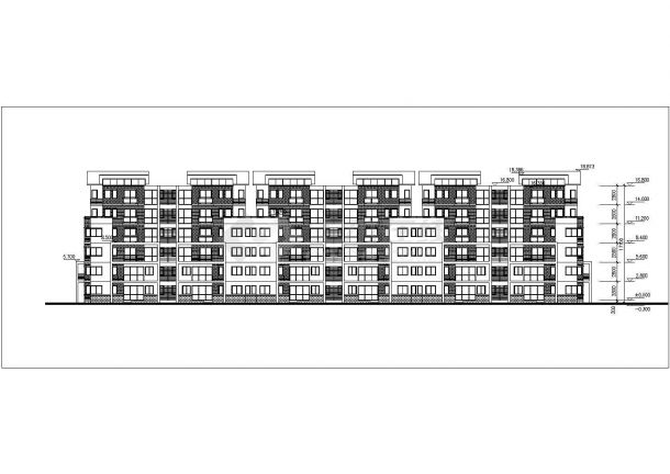 江阴市某小区4100平米6层砖混结构联排住宅楼建筑设计CAD图纸-图二
