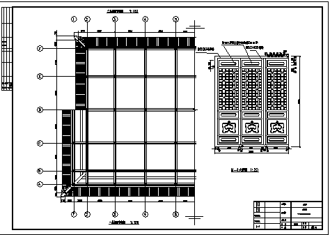 某市单层涞水金山寺大雄宝殿建筑施工cad图，共十八张-图二