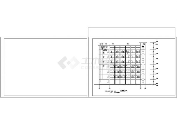 某六层教师宿舍楼建筑设计cad施工图纸-图二