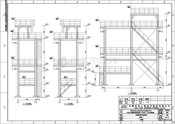 南平市区钢构架焊接结构详细建筑施工图-图一