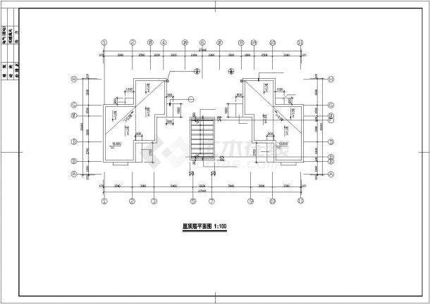 武汉市某现代化小区7层框混结构住宅楼全套建筑设计CAD图纸-图一