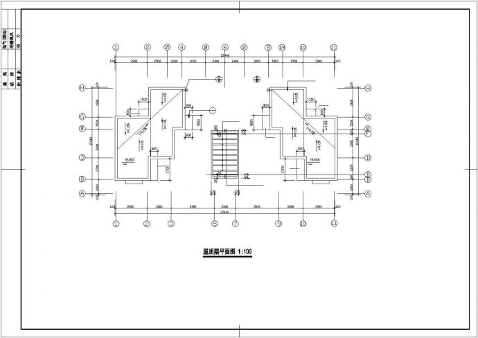 武汉市某现代化小区7层框混结构住宅楼全套建筑设计CAD图纸_图1