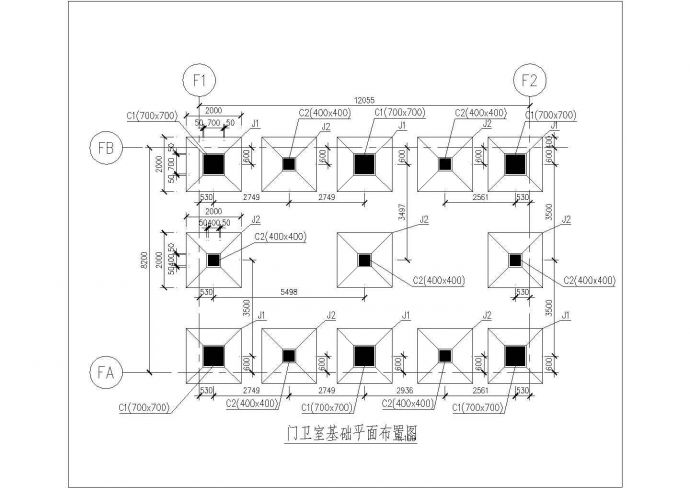 无锡市区钢结构门卫室结构全套施工cad图_图1