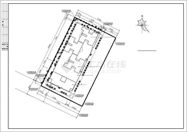 湖州市某街道12层框架结构商住楼建筑设计CAD图纸（1-3层商用）-图一