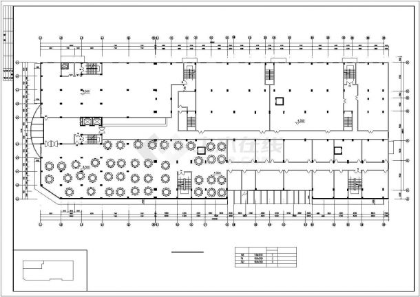 湖州市某街道12层框架结构商住楼建筑设计CAD图纸（1-3层商用）-图二