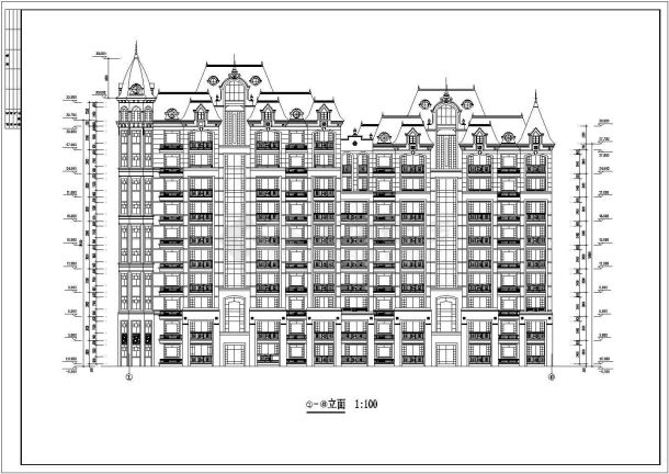 南京市某小区9000平米11层框架结构住宅楼建筑设计CAD图纸-图二