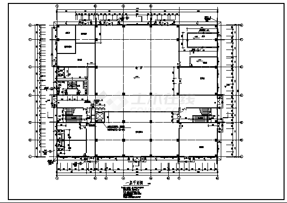 某市四层带阁楼框架结构静音寺综合楼建筑施工cad图，共十七张-图二