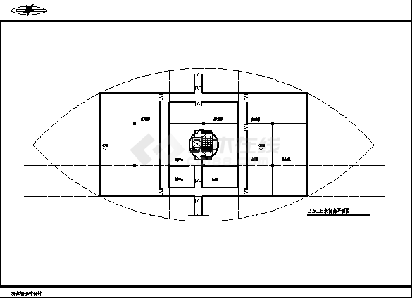 观光塔建筑施工cad图(含平面图，共十张)-图一