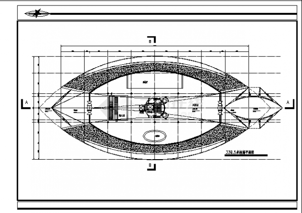 观光塔建筑施工cad图(含平面图，共十张)-图二