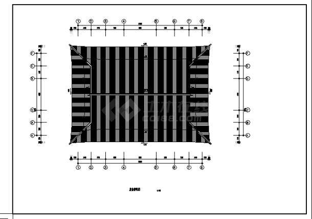 单层道家仿古建筑大殿建施cad图，共九张-图二