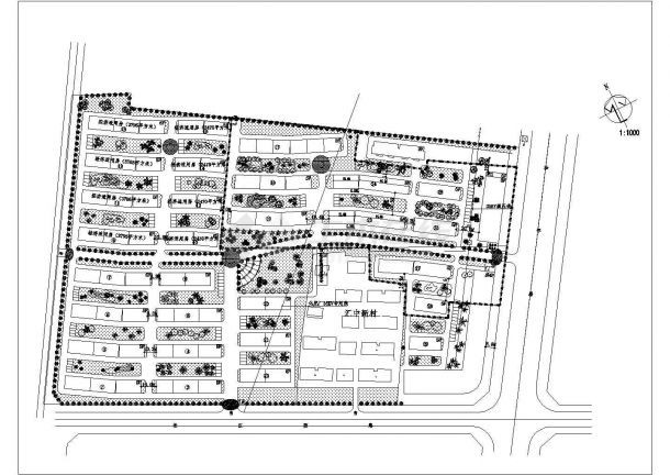 住宅小区规划CAD建筑图纸-图一