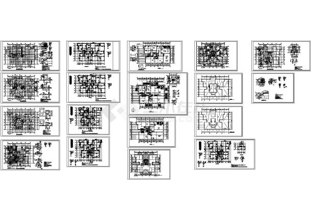 19层住宅结构cad施工工程设计图纸-图一