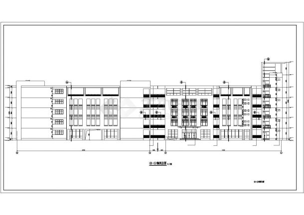某5层框架结构教学楼（14555.98平方米）设计cad全套建筑施工图（含设计说明，含建筑节能计算表）-图一
