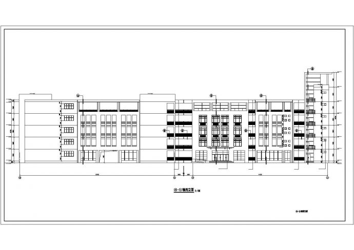 某5层框架结构教学楼（14555.98平方米）设计cad全套建筑施工图（含设计说明，含建筑节能计算表）_图1