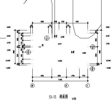 某歇山亭古建筑群居建筑施工cad图，共十张-图二