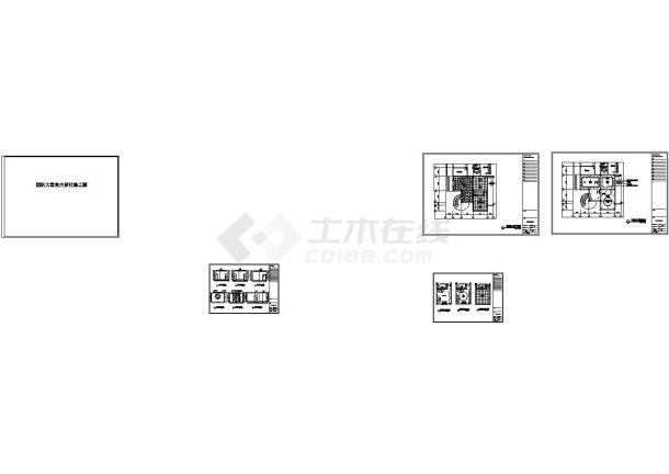 南京某时尚主题酒店一层团队大堂设计cad图纸-图一