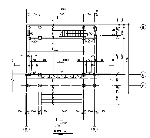 单层古建大观楼建筑施工cad图(带效果图，共十二张)-图一