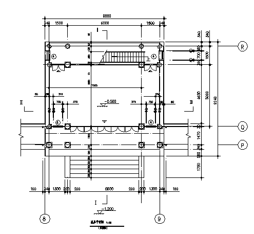 单层古建大观楼建筑施工cad图(带效果图，共十二张)_图1