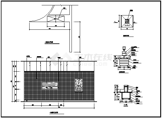 单层古董商店建筑施工cad图，共十五张-图一