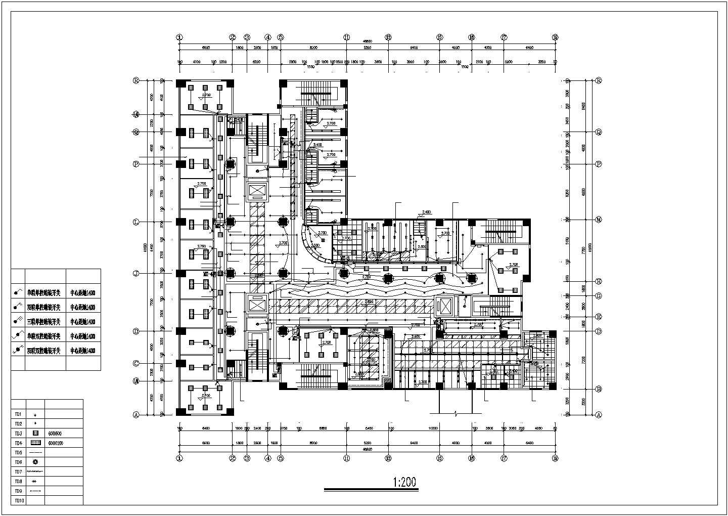 沈阳市某医院首层L型门诊部全套电气施工设计CAD图纸