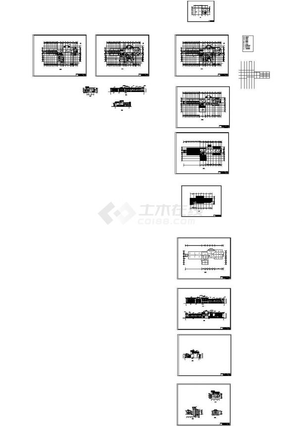 宁海温泉度假别墅建筑施工图纸（CAD，9张图纸）-图二