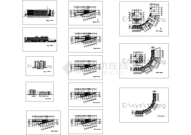 某宾馆建筑方案图纸（CAD，13张图纸）-图一