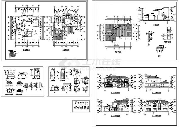 浙江某小区现代风格住宅建筑施工CAD全套图纸-图一