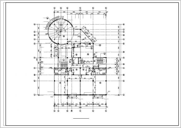保定市某居住区3层幼儿园砖混结构教学楼建筑设计CAD图纸（含车库层）_图1