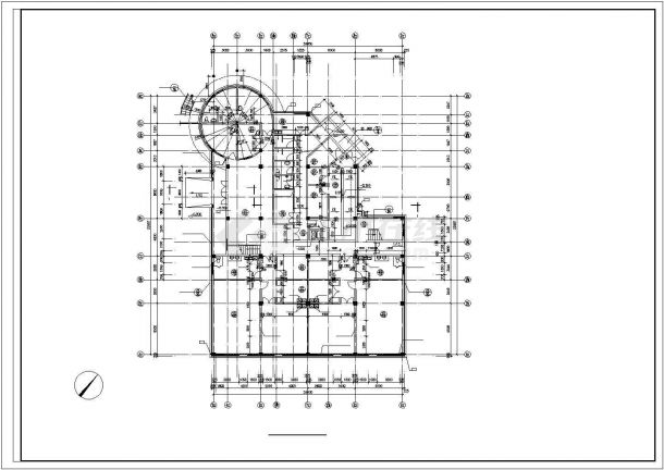 保定市某居住区3层幼儿园砖混结构教学楼建筑设计CAD图纸（含车库层）-图二