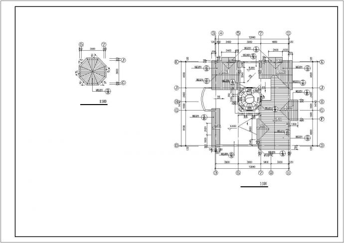 欧式私人别墅CAD建筑施工图_图1