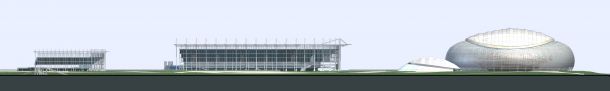 五棵松文化体育中心建筑方案设计-jpcad施工图设计-图二