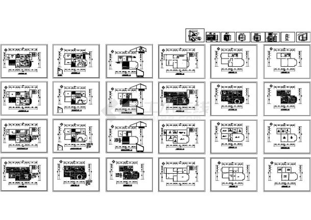 海天别墅装饰设计方案图（CAD，30张图纸）-图一