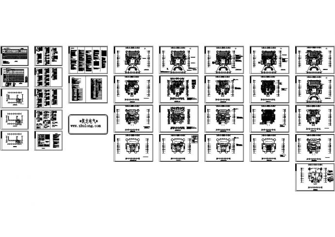 高档小区四层综合楼电气施工CAD图纸_图1