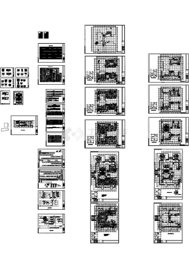 河南四层城市规划展览馆综合楼（地上4层，地下1层）暖通施工图 cad图纸-图一