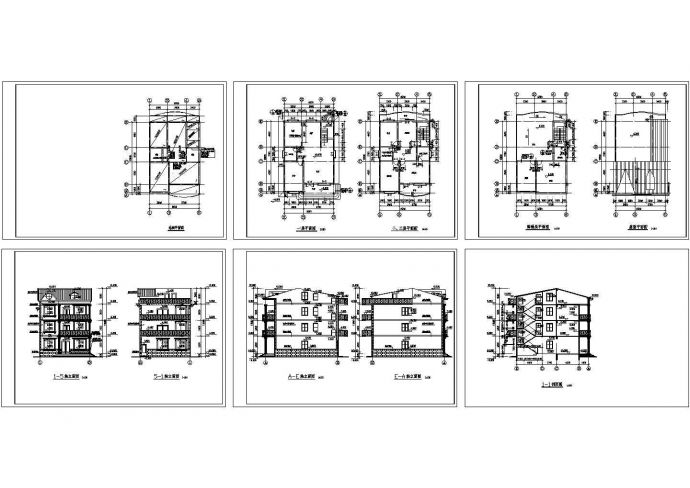 某地新农村多层住宅全套装修施工设计方案图纸（含结构平面图）_图1
