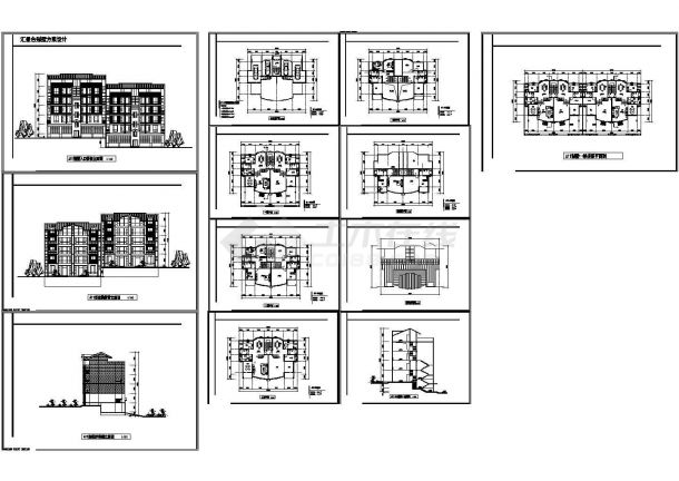 汇景台别墅建筑施工装修设计CAD全套图纸-图一