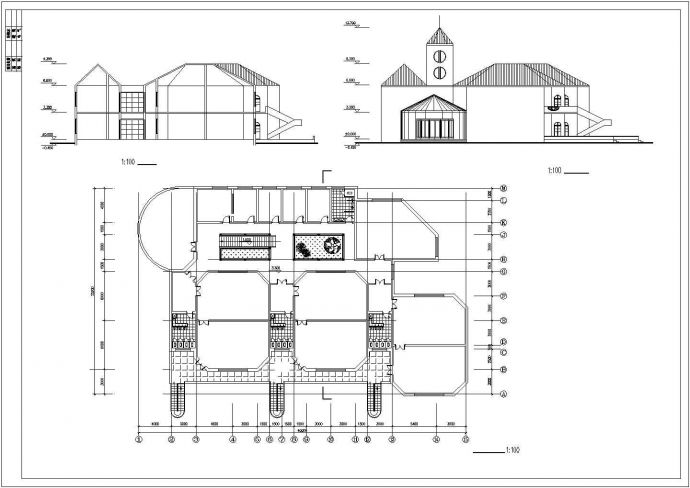 6班长40米宽26米2层幼儿园建筑方案设计图_图1