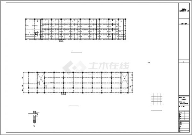 5层中学框架结构教学楼建筑施工CAD图（独立基础）-图一
