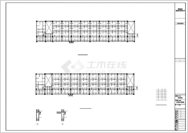 5层中学框架结构教学楼建筑施工CAD图（独立基础）-图二