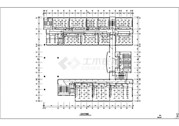 德州某11037.5平方米五层学院教学楼电气设计CAD图纸-图二
