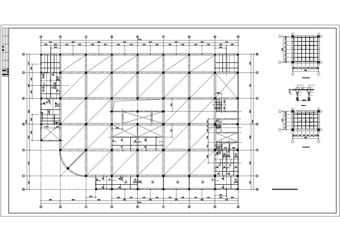 某框架商厦CAD结构施工图