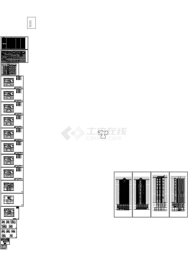 [高位转换]29层框支剪力墙结构商住楼结构施工图（含建筑图），22张图纸。-图一